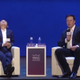 Ma looks at the ceiling during his conversation with Musk.